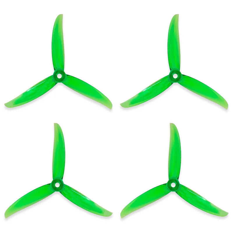 Gemfan 5136 5" 3-Blade FPV Propellers — Racing & Freestyle, Green / Neon Yellow / Black / Red / Blue, Bulk Pack