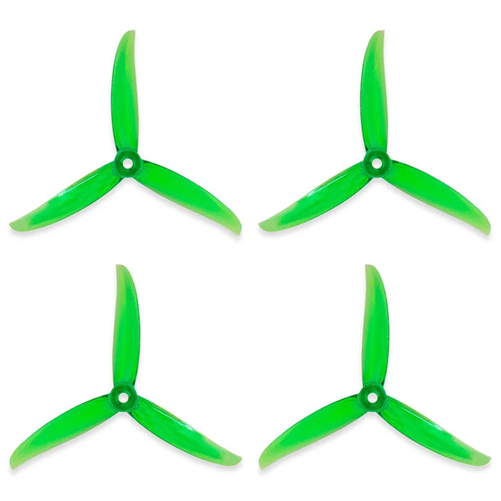 Gemfan 5136 5" 3-Blade FPV Propellers — Racing & Freestyle, Green / Neon Yellow / Black / Red / Blue, Bulk Pack