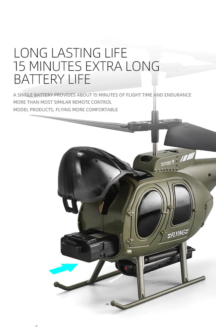 RC Helicopter Military 4CH LED Lights 4K Camera Altitude Hold Remote Control Helicopter For Adults Birthday Children Gifts Toys