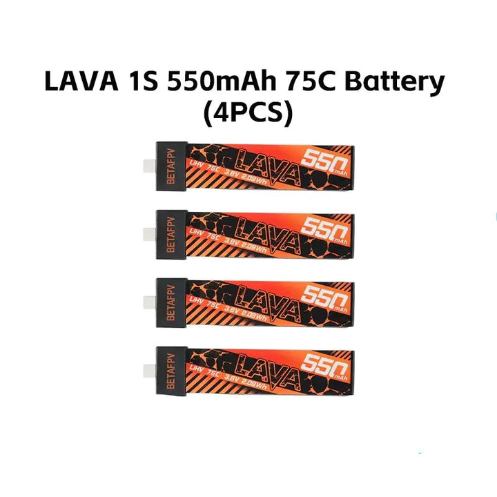 BETAFPV  LAVA 1S 550mAh 75C Battery (4PCS) for Meteor75  Cetus Pro Cetus X FPV