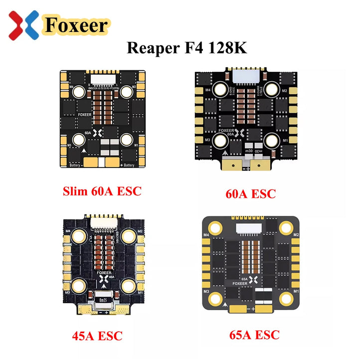 Foxeer Reaper F4 Mini 128K 45A /60A/65A/Slim 60A BL32 4in1 ESC 3-8S LIPO DShot1200 For RC FPV Racing Drone