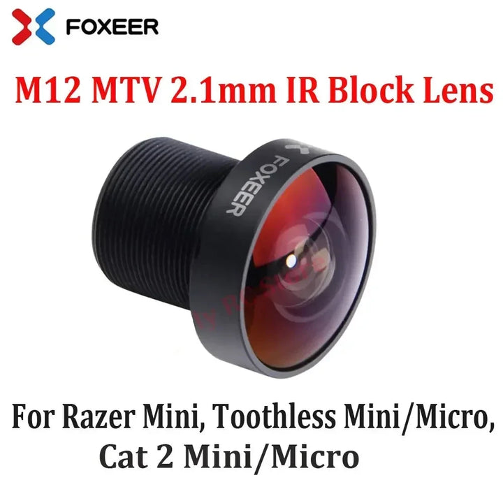 Original Foxeer Replacement Camera Lens 1.7mm 1.8mm 2.1mm 2.5mm Lens/M8 M12 Wide Angle Lens for Toothless/Predator/Falkor Camera