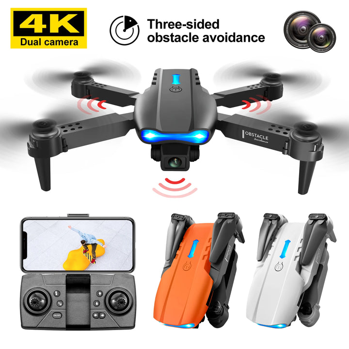 Drone MHD E99 Folding drones con cámara Professional HD Dual Aerial Photography Four-axis flight Remote Control Drones Toys Gift