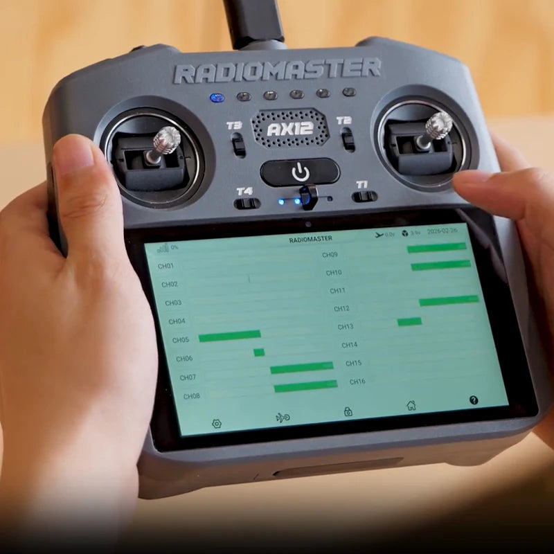 RadioMaster AX12 Android FPV Radio Controller ELRS 2.4G HD Touchscreen ...