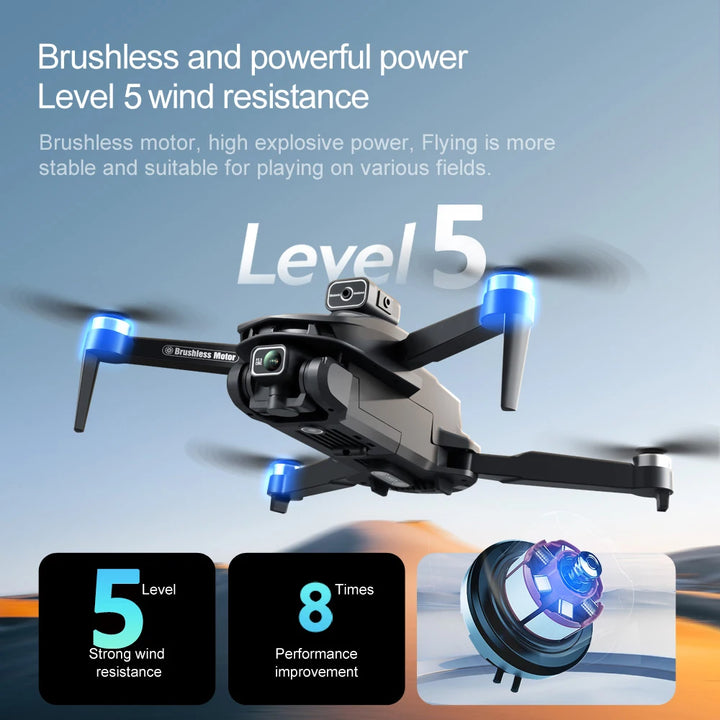 V168 PRO Drone 8K 5G GPS Professional HD Aerial Photography Dual-Camera Obstacle Avoidance Brushless Motor Quadcopter Drone Toy