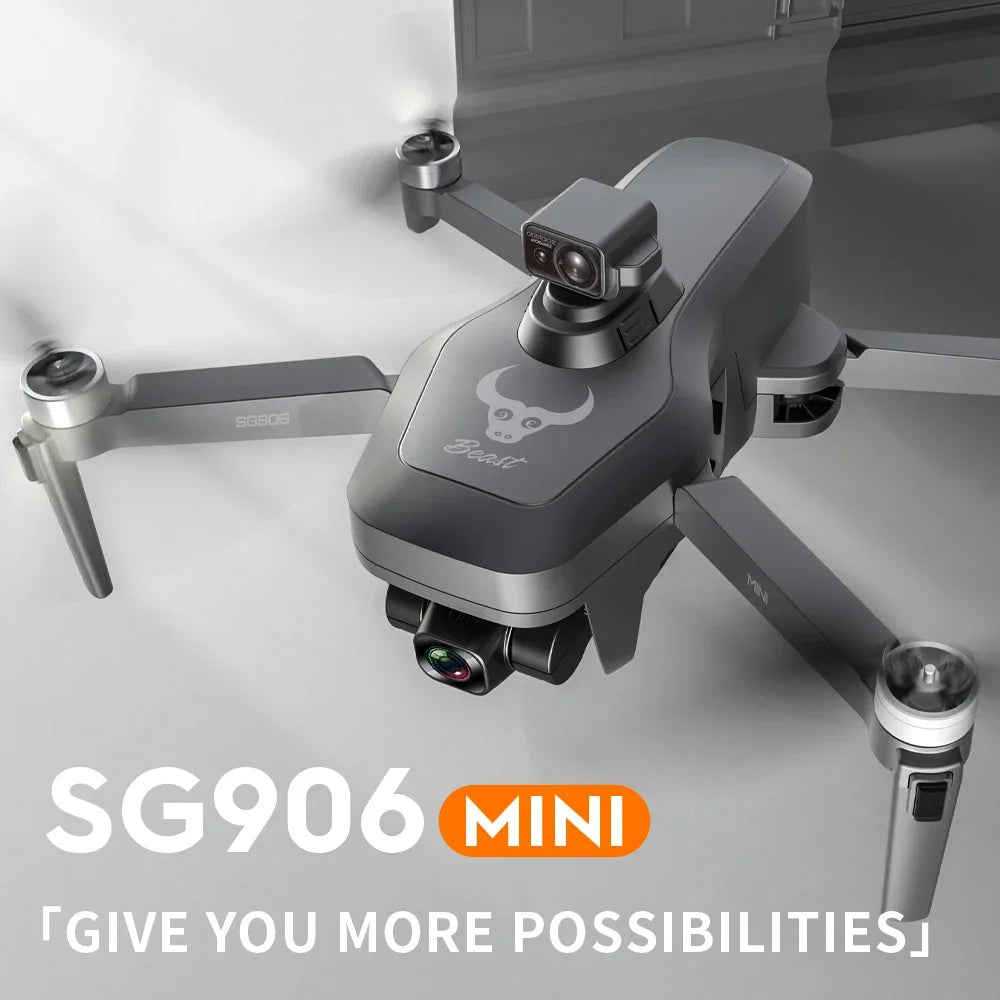 SG906 MINI GPS Drone 4k Professinal 8K HD Camera 5G Wifi Anti-Shake 3-Axis Gimabal Dron Brushless Motor RC Quadcopter Toy Gifts