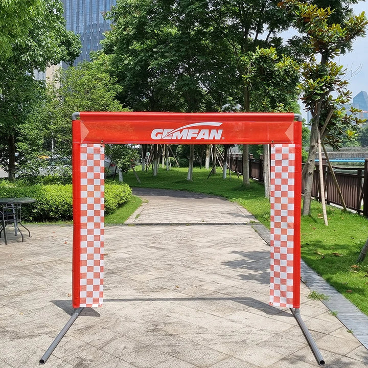 Gemfan 5 × 5 ft FPV Race Gate — 152 × 152 cm, Blue or Orange, Frame Pipes Not Included