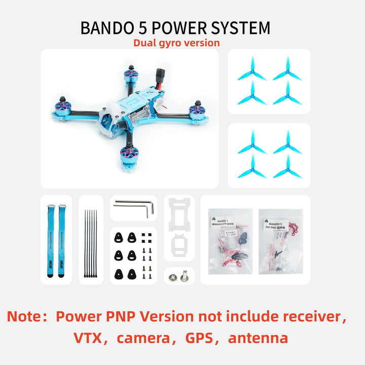 Axisflying Bando5 5-Inch Freestyle FPV Drone — DJI O4 Pro / O4 Lite / Analog, GPS, True-X, ELRS or TBS, Pink or Blue