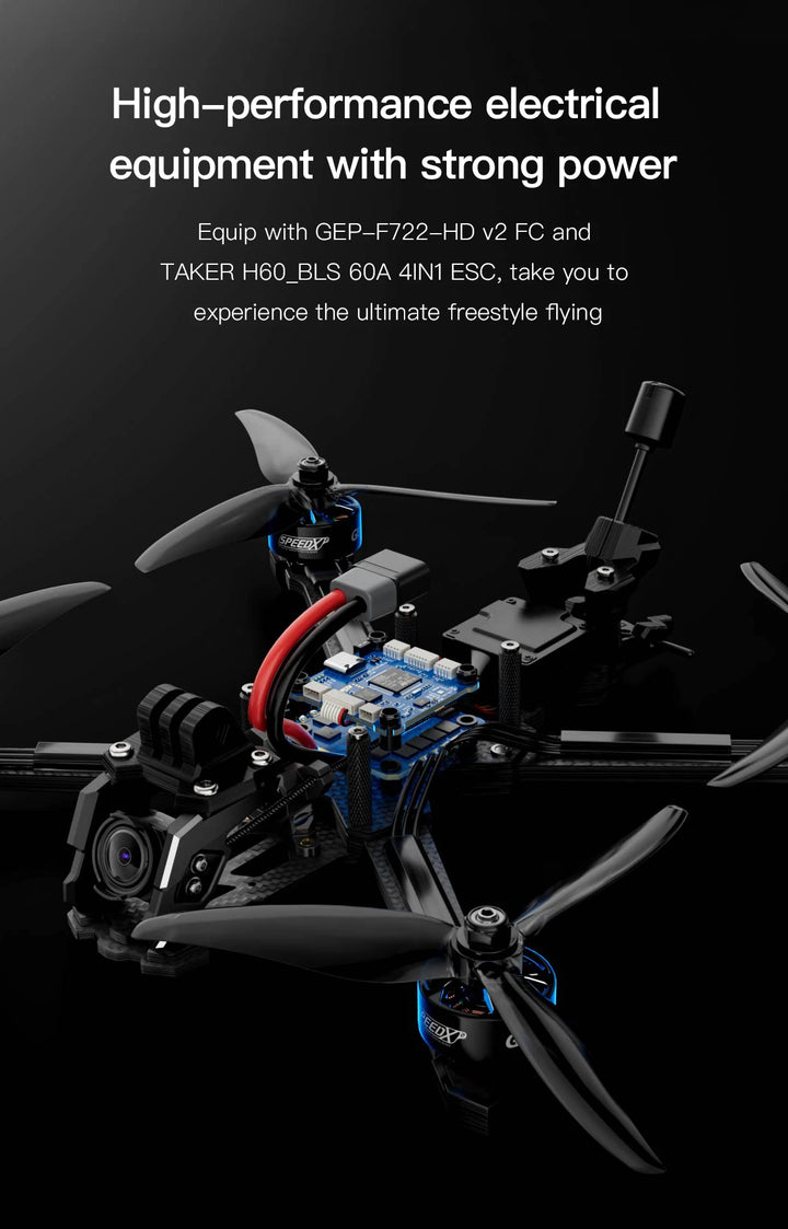 GEPRC Vapor-X5 X6 HD O3 FPV 2407E 1750KV 60A 4IN1 ESC F722 V2 FC High-performance Freestyle Grace RC Quadcopter Freestyle Drone