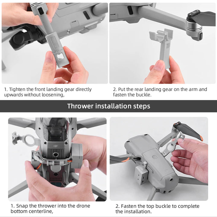 BRDRC Drop System for DJI Air 2S/Mavic Air 2 Airdrop Thrower Transport Device with Landing Gear Long Distance Deliver Accessory