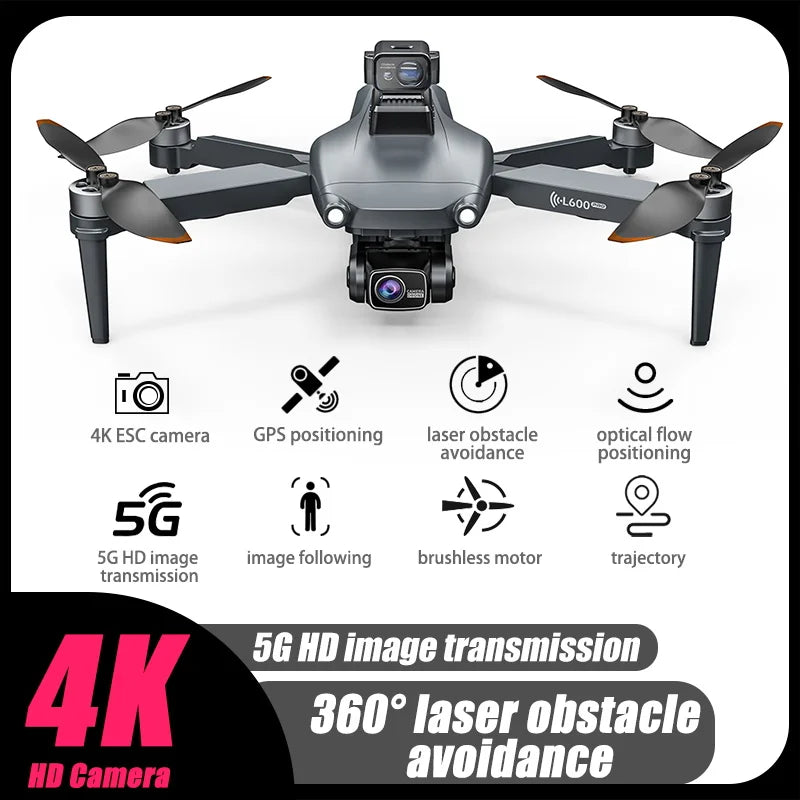 2024 New Drone 4K Professional Camera 360° Laser Obstacle Avoidance GPS Optical Flow Positioning HD Dual Camera Mini Drone Toy