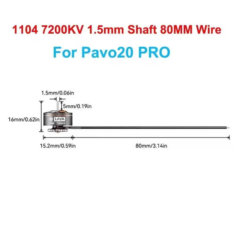 1PC/4PC BETAFPV LAVA 1104 7200kv Brushless Motors Brushless RC Motor 1.5mm Shaft For Pavo20 Pro Brushless Bwhoop Quadcopter