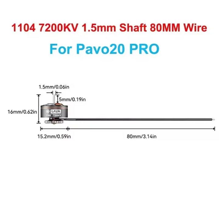 1PC/4PC BETAFPV LAVA 1104 7200kv Brushless Motors Brushless RC Motor 1.5mm Shaft For Pavo20 Pro Brushless Bwhoop Quadcopter