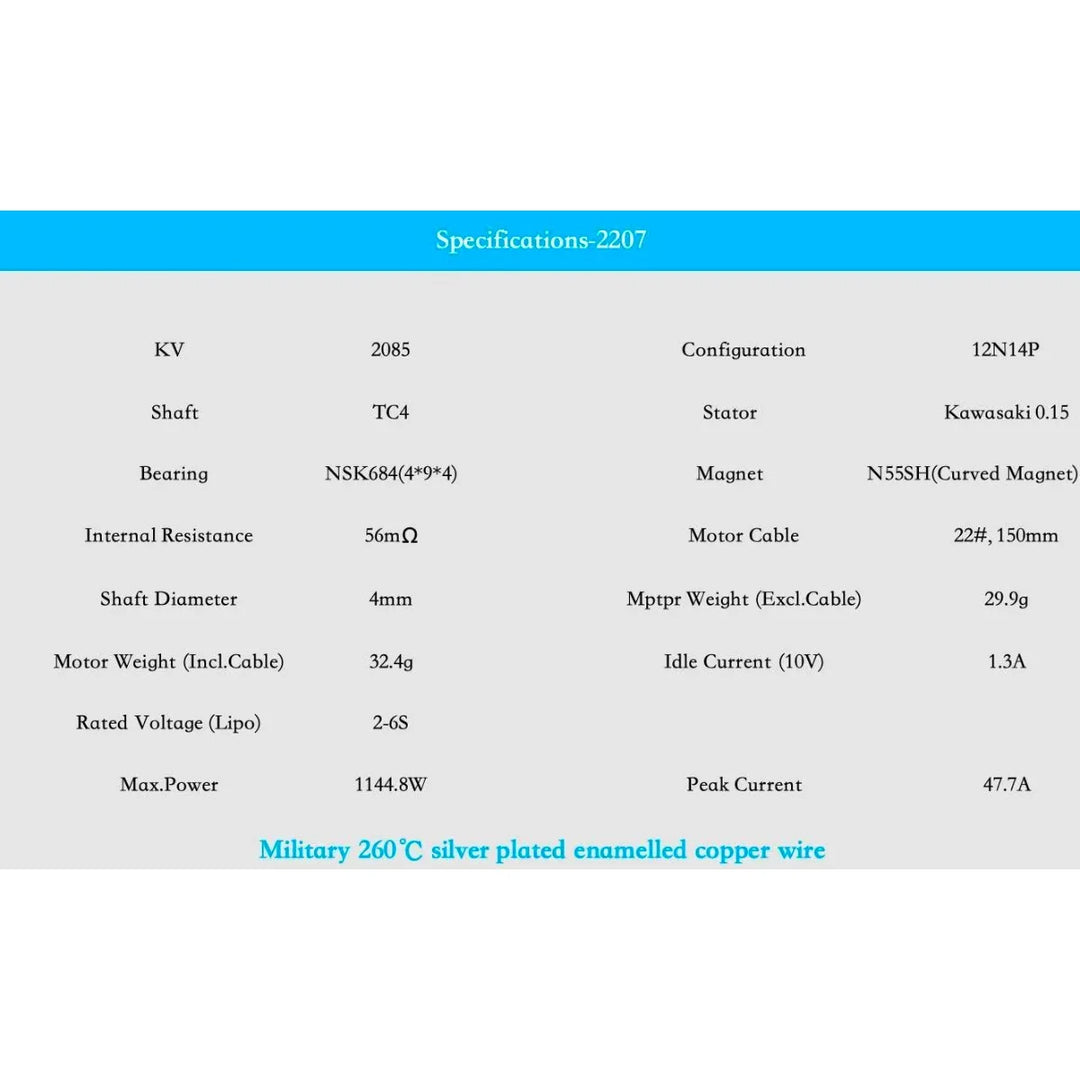 FlyWarp 2207 1960KV brushless Motor - 6S Turbo-Cooled for 5 inch FPV Racing Drones Smooth Freestyle Performance Phoenix pattern