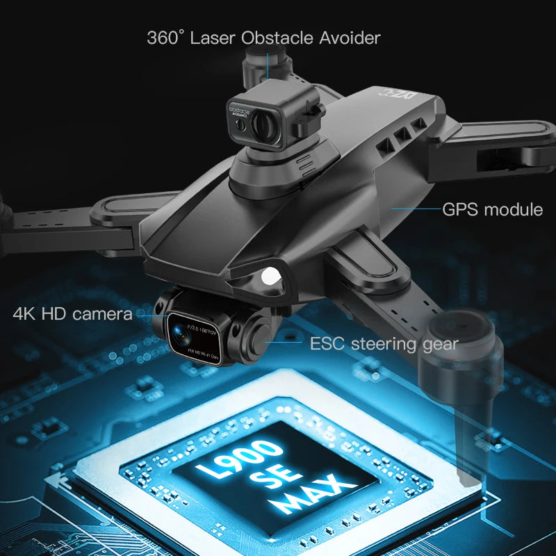 L900 PRO SE MAX GPS Drone 4K Profesional 5G WiFi HD Camera Drone With 360° Obstacle Avoidance L900 Pro SE RC Quadcopter VS KF102