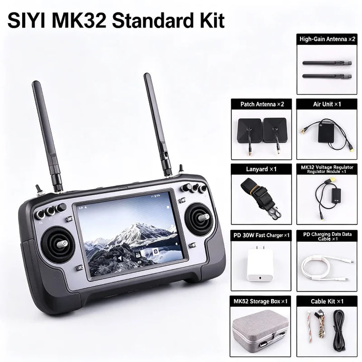 SIYI MK32 16-Channel RC Controller with 4G+64G 8-Core CPU H.265 Decoding Low-Latency FPV for DIY Industrial Drones