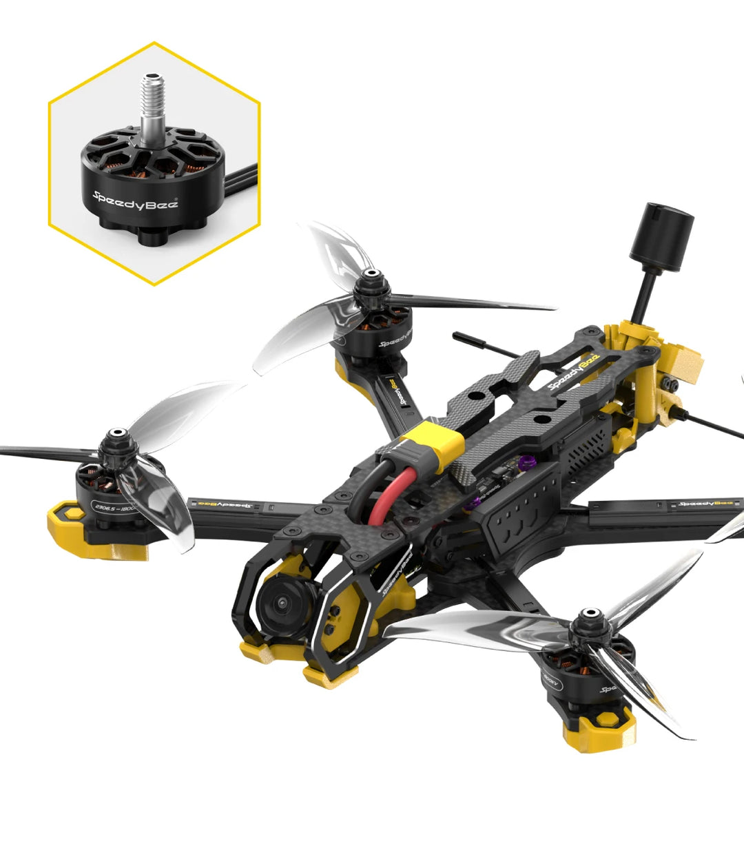 SpeedyBee 2306.5/2006 Motor 1800/1950KV 6S Bee35 3.5 inch/Master 5 V2 FPV Racing Long Range Freestyle Drone Quadcopter