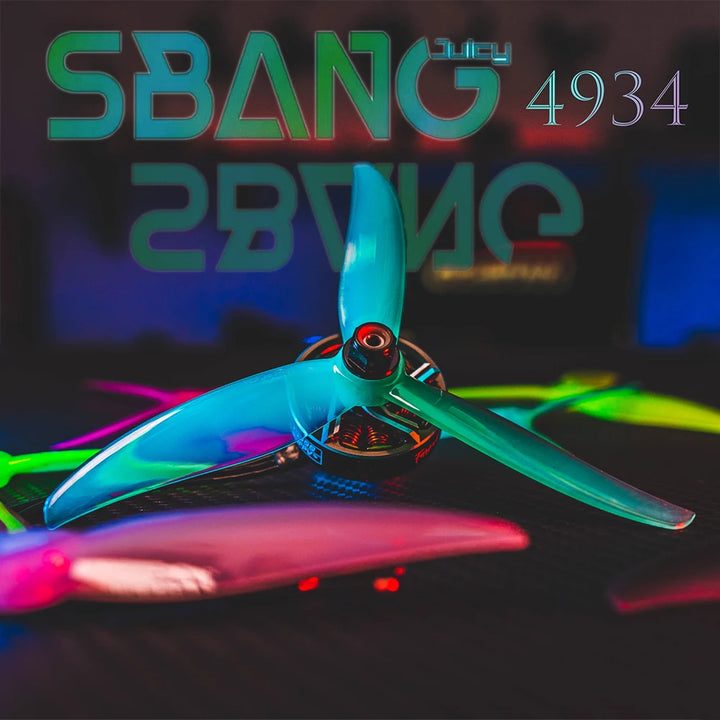 16Pairs(16CW+CCW) Gemfan SBANG 4934 4.9X3.4X3 3-Blade PC Propeller CW CCW for FPV Freestyle 5inch Drones Juicy Sbang DIY Parts