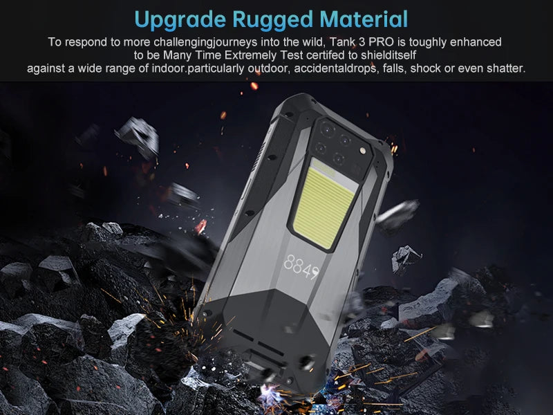 EU MX Warehouse 8849 Tank 3 Pro by Unihertz Rugged Smartphone 5G with 100 Lumens Projector 32/36GB 512GB 23800mAh Cell Phones