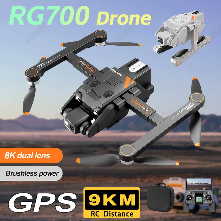 RG700 Pro RC Drone Aerial Photography Dual Camera GPS Aircraft Four-Axis Drone Obstacle Avoidance Quadcopter Dron Gift For Adult