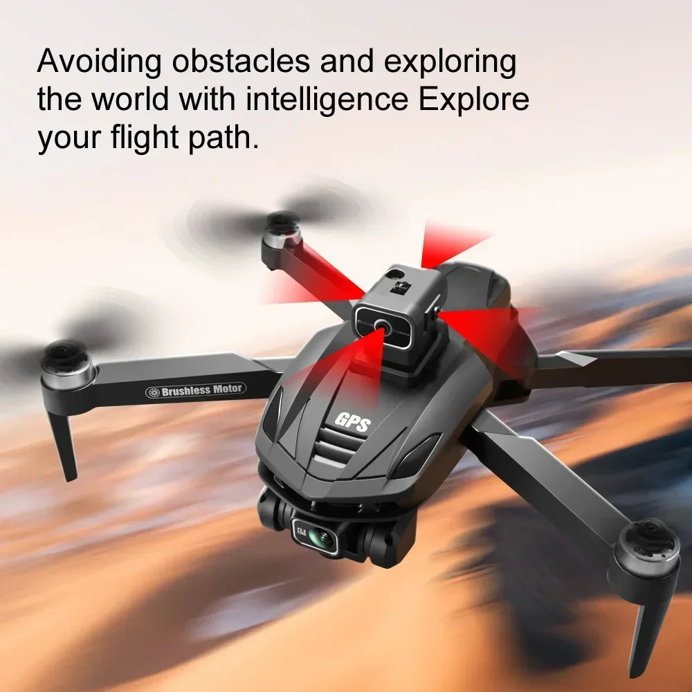 For XIAOMI V168 GPS Drone 8K Professional HD Dual Camera 5G Wifi 360° Obstacle Avoidance Brushless Foldable Quadcopter RC Toy