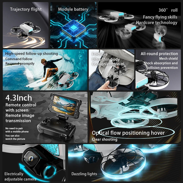 GPS Drone 8K HD Dual Camera｜Optical Flow Obstacle Avoidance｜5G WiFi FPV｜Foldable Brushless Motor｜20mins Flight 1200m Range