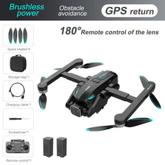 S188 GPS Rc Drone 4K HD Dual Camera Electric Control 180° Professional 5G Aerial Photography Obstacle Avoidance Brushless - Thedroneflight