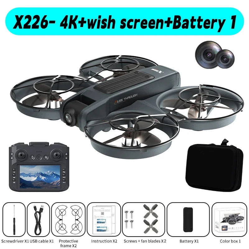 New Xiaomi Drone X226/X226VR Drones 8K Profession HD Wide Angle Camera WiFi FPV RC Helicopter Large Screen Foldable Quadcopter