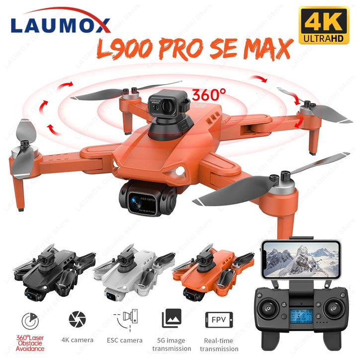 L900 PRO SE MAX GPS Drone 4K Profesional 5G WiFi HD Camera Drone With 360° Obstacle Avoidance L900 Pro SE RC Quadcopter VS KF102