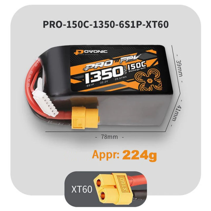 Original 150C 1350mAh 6S 22.2V LiPo Battery For RC Helicopter Quadcopter FPV Racing Drone Parts 22.2V Drones BATTERY