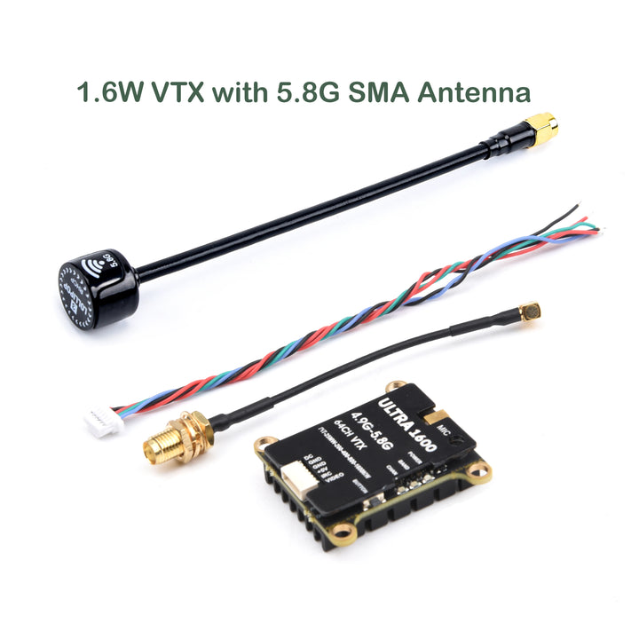NEW 64CH 4.9G-5.8G 1.6W / 2.5W FPV VTX Transmitter with antenna For Long Range FPV Racing Drone Frame