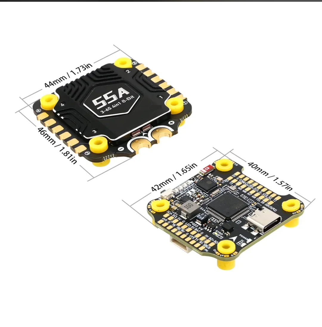30x30mm FC,Bluetooth,iNAV/Betaflight: 3-6S 5-8 Inch FPV Drone + SpeedyBee F405 V4 Stack+BLS 55A 4-in-1 ESC | All-in-One FPV Part