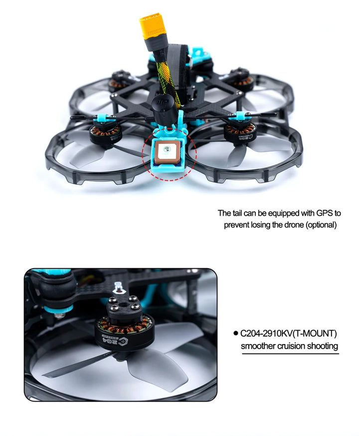 Axisflying Cineon C30 3inch FPV Drone 6S Cinematic /Freestyle Drone  Cinewhoop VTX Analog / DJI O3 Air Unit with GPS