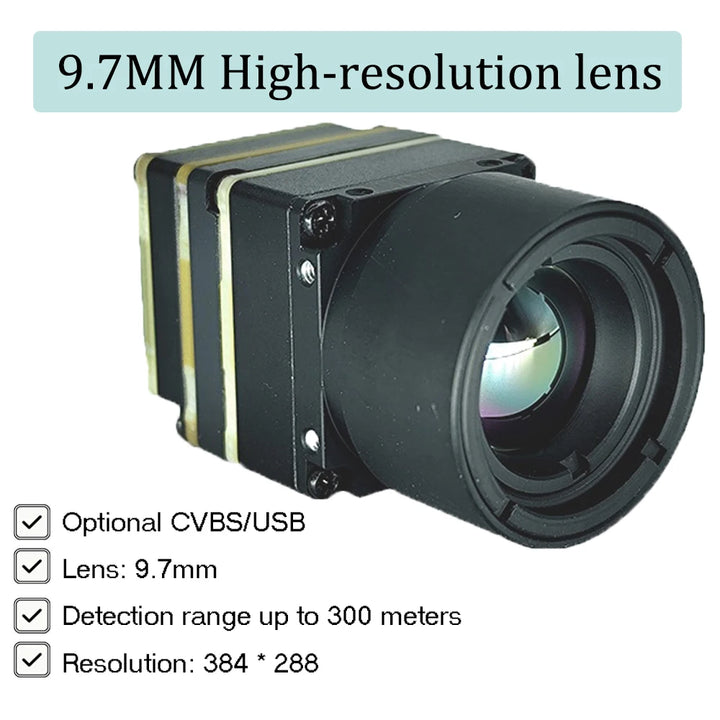 FPV UAV Infrared Thermal Imager Lens - HD 50FPS 256/384/640 Resolution CVBS/USB Interface