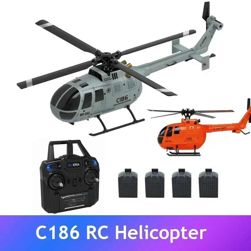 C186 Helicopter FPV 2.4G Drone Toy 4 Propellers 6 Axis Wlectronic Gyroscope for Stabilization Air Pressure  RC Helicopter Toys