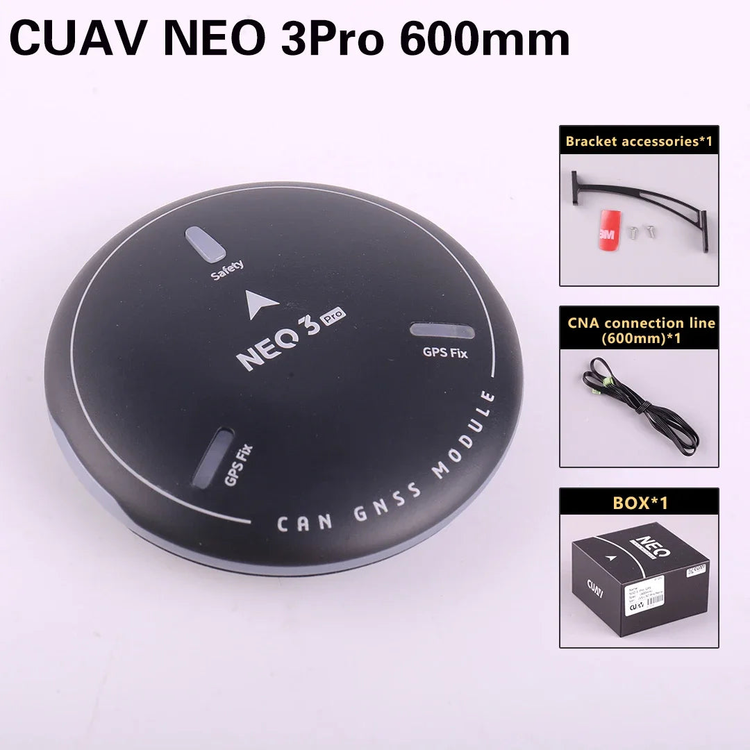 CUAV NEO 3 Pro GNSS Module — u-blox M9N, 0.7m Accuracy, 4-Constellation, UAVCAN, Industrial Compass, PX4 & ArduPilot