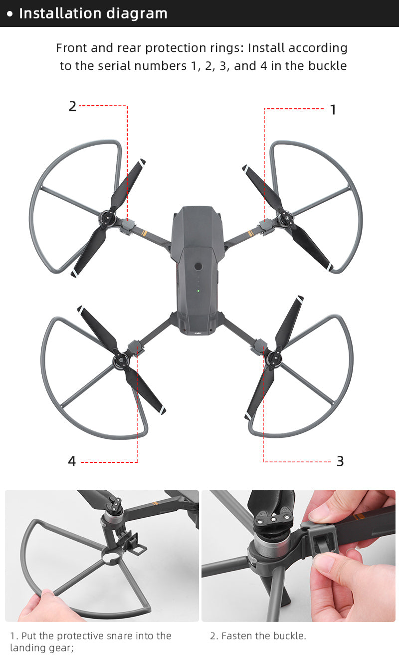 4pcs Propeller Guard for DJI Mavic Pro Drone Protector Quick Release Props Bumper Protection Cover with Landing Gear Accessories