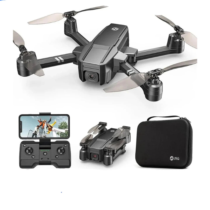 Holy Stone HS440 Foldable FPV Drone: 1080P WiFi, Voice/Gesture, Modular Battery, Auto Hover, Carry Case.