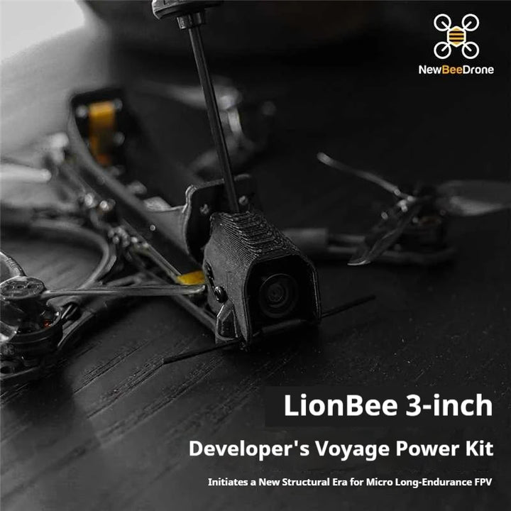 NewBeeDrone LionBee 3" Long-Range FPV Developer Kit — 1S 18650, AT32F435, ELRS 2.4G, 800mW VTX, M10Q GPS, 800TVL