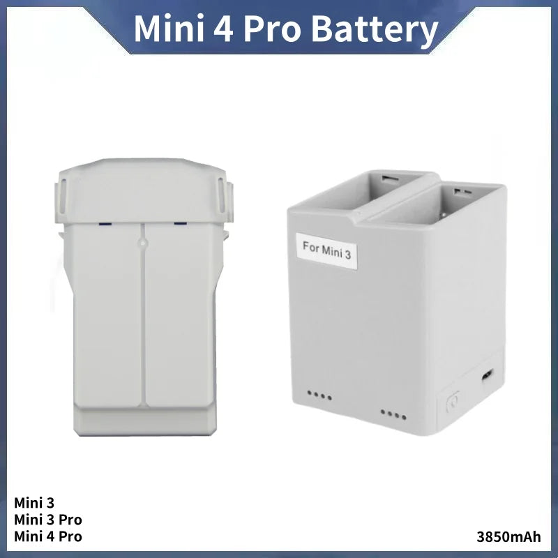 For Mini 4 Pro Battery Plus 3850mAh Flight Time 47 Minutes Compatible Mini 3 Pro Intelligent Flight Battery Fly More Kit