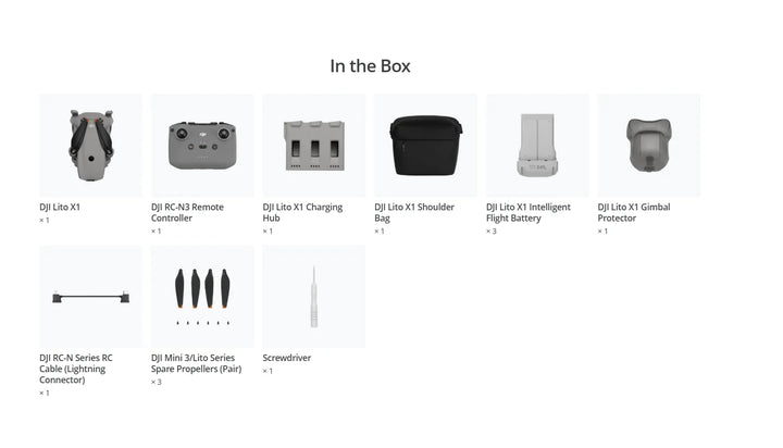 DJI Lito X1 Drone — 1/1.3-Inch Sensor, Full-Range Obstacle Avoidance, 15km HD Video Transmission, Light Yellow or Light Grey