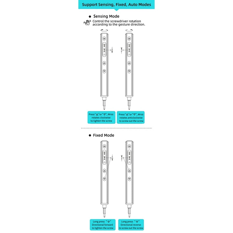 SEQURE ES666 Precision Electric Screwdrive Portable Power Tool Support Sensing Fixed Automatic Working Mode For RC Models