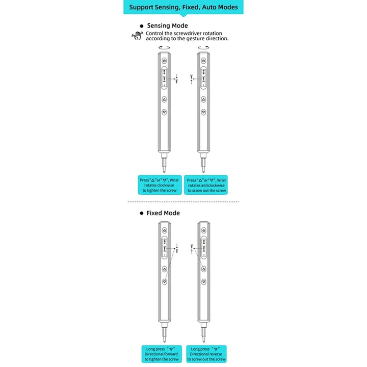 SEQURE ES666 Precision Electric Screwdrive Portable Power Tool Support Sensing Fixed Automatic Working Mode For RC Models