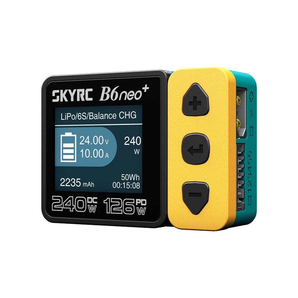 SKYRC B6neo+ Smart Balance Charger DC 240W / PD 126W — 1-6S LiPo LiHV NiMH Multi-Chemistry