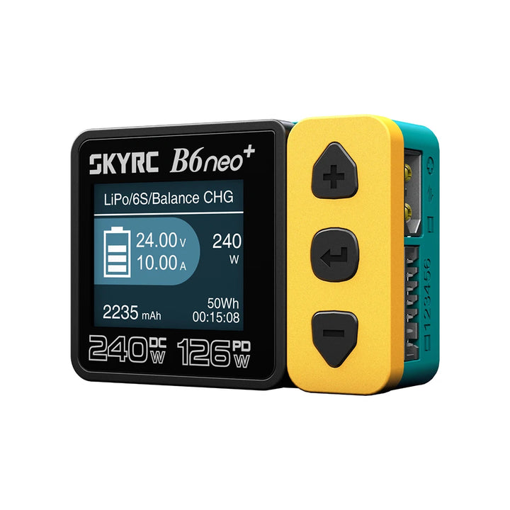 SKYRC B6neo+ Smart Balance Charger DC 240W / PD 126W — 1-6S LiPo LiHV NiMH Multi-Chemistry