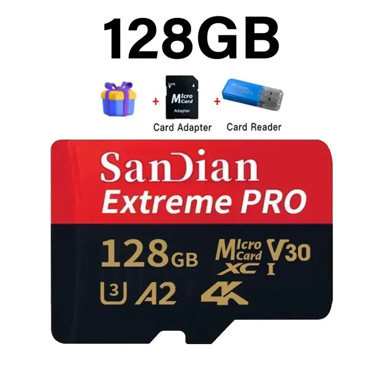 High-Speed MicroSD & SD Memory Card — Class 10, U3, V30, 100MB/s | 128GB to 2TB