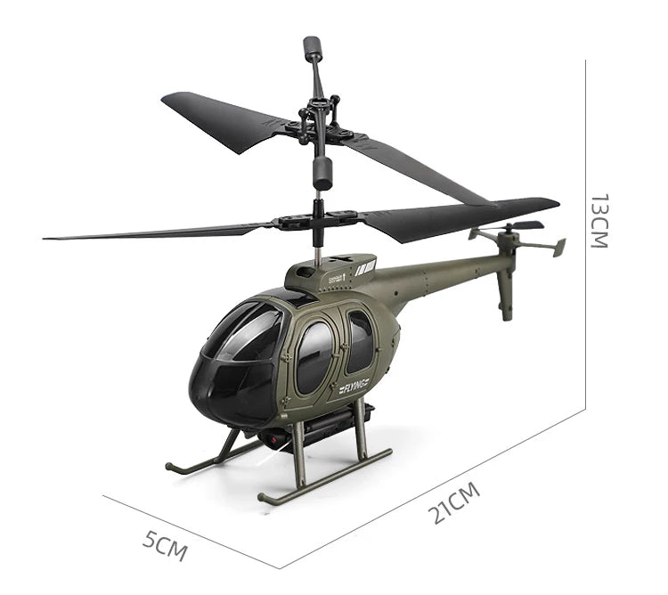 RC Helicopter Military 4CH LED Lights 4K Camera Altitude Hold Remote Control Helicopter For Adults Birthday Children Gifts Toys