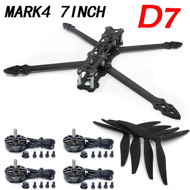 MARK4 7" Long Range FPV Frame Kit 2807 Motor F405 FC 60A ESC