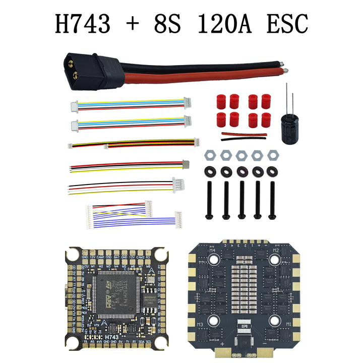 JIJIEFPV H743 Stack — 4-in-1 ESC + H7 FC Combo for 5-13" FPV Freestyle & Long Range Drones