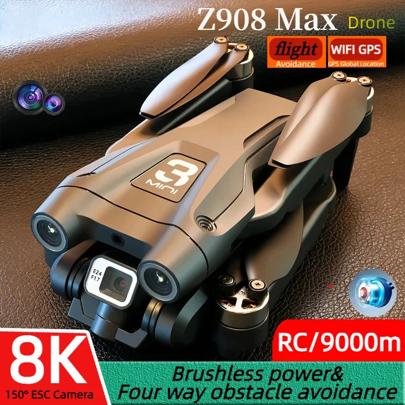 2024 Original Z908 Pro Max Drone Brushless Motor 8K GPS Professional Dual HD Aerial Photography Obstacle Avoidance Quadrotor